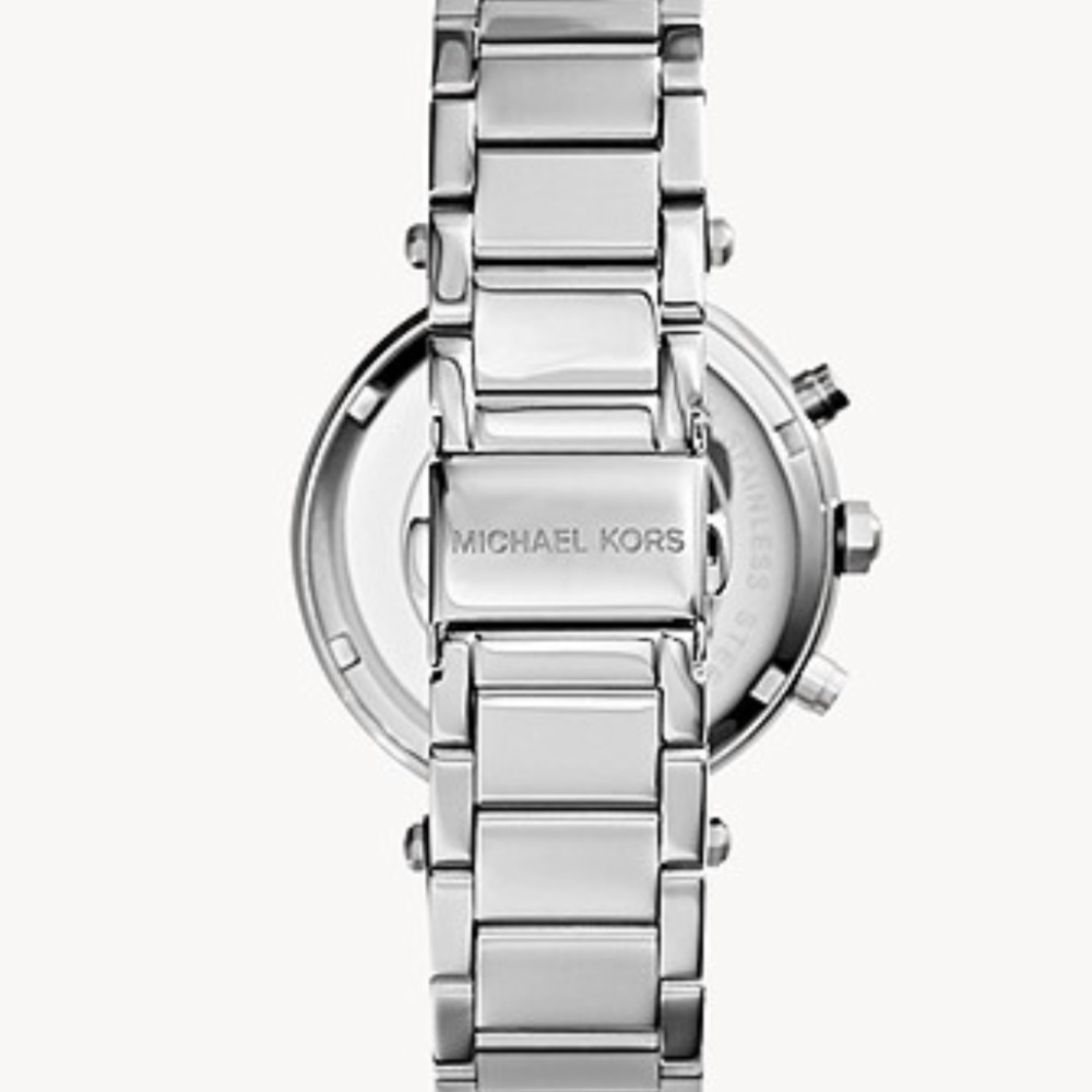 Michael Kors Silver-Tone Glitz Parker Watch - Picture 3 of 16